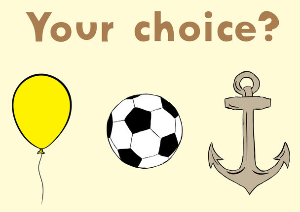 Ball choice - Vector, Image