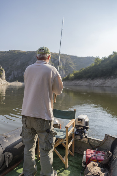 rybaření ze člunu - Fotografie, Obrázek