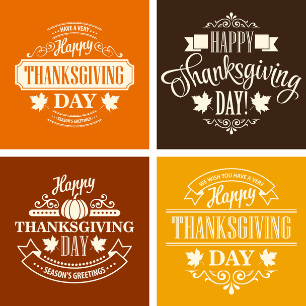 Типографический дизайн на День благодарения. Векторная иллюстрация
 - Вектор,изображение