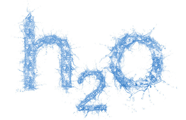 H2O over white background - Photo, Image