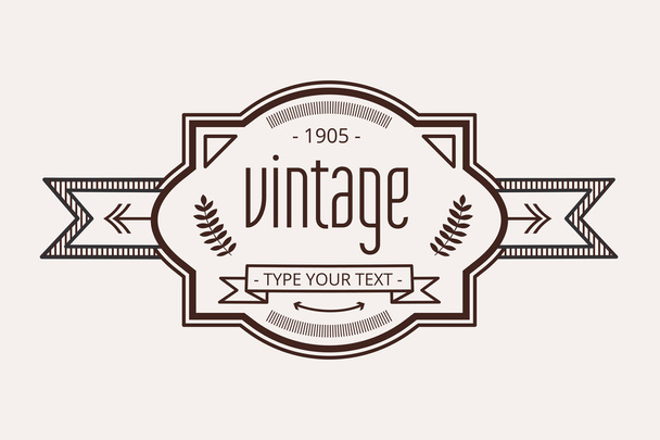 Vintage old style logo icon template - Vector, Image