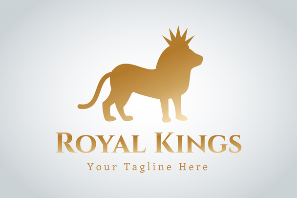 Royal logo vector lion silhouette - Vektor, kép