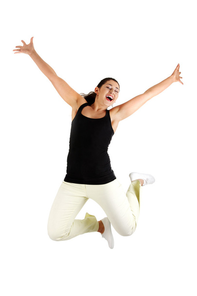 Young happy woman jumping in the air - Photo, image