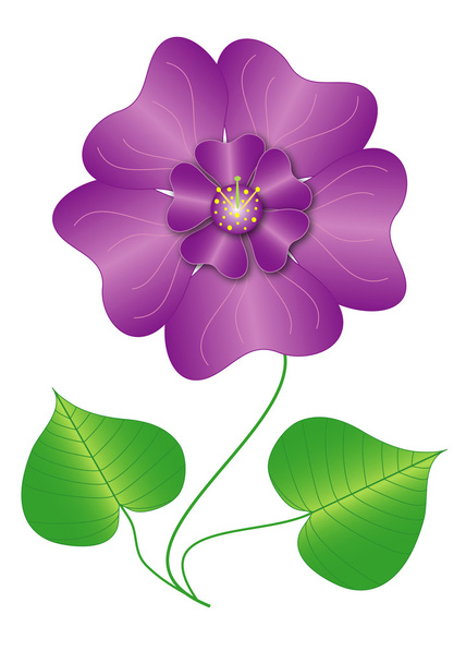 Flor violeta
 - Vector, imagen