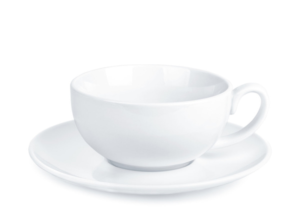 fehér csésze tea felett fehér háttér - Fotó, kép