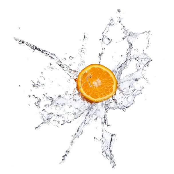 Orange juice splashing - Fotoğraf, Görsel