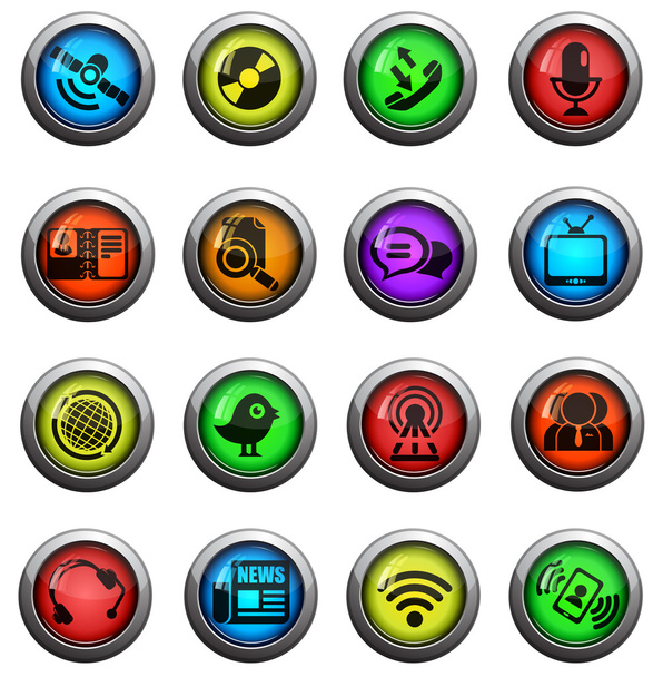 communication icons - Vektor, obrázek