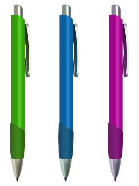 set gekleurde pennen - Vector, afbeelding