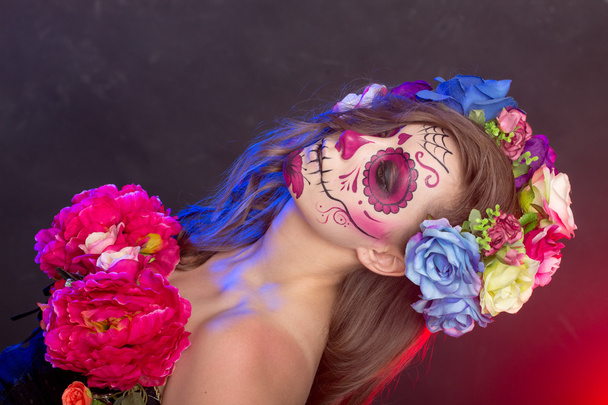 Halloween kasvojen taide, liike vaikutus, hämärtää vaikutus
 - Valokuva, kuva