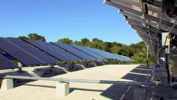 A solar panels array - Materiał filmowy, wideo