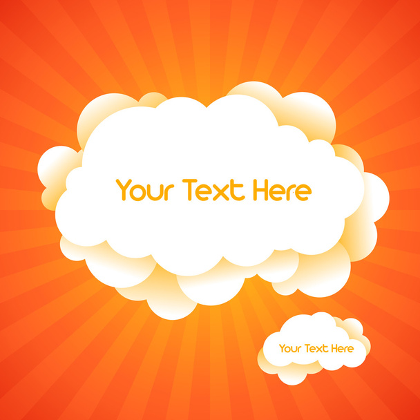 Evening sky background in vector with text space - Vetor, Imagem