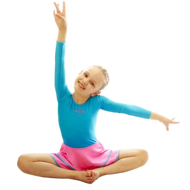 молодая девушка делает гимнастические упражнения
 - Фото, изображение