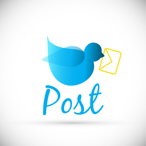Птица с логотипом конверта
 - Вектор,изображение