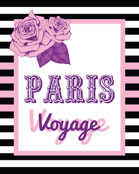 Paris voyage print - Vektor, Bild
