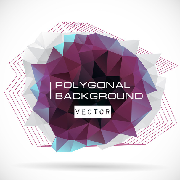 Polygonal  abstract background - Vektör, Görsel