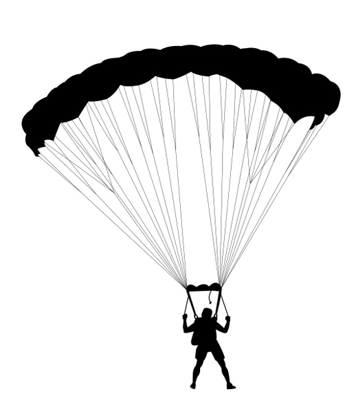 Fallschirmspringer Silhouette - Foto, Bild