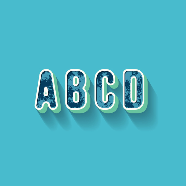 A B C D - 3D Plastique Alphabet - Vector, afbeelding