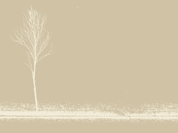 маленьке дерево на гранжевому фоні, Векторні ілюстрації
 - Вектор, зображення
