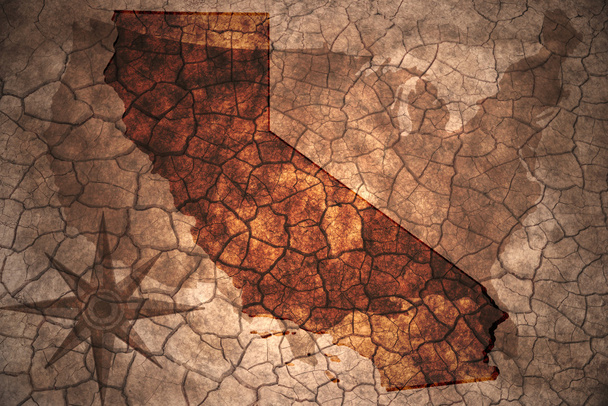 vintage California mapa del estado
 - Foto, Imagen
