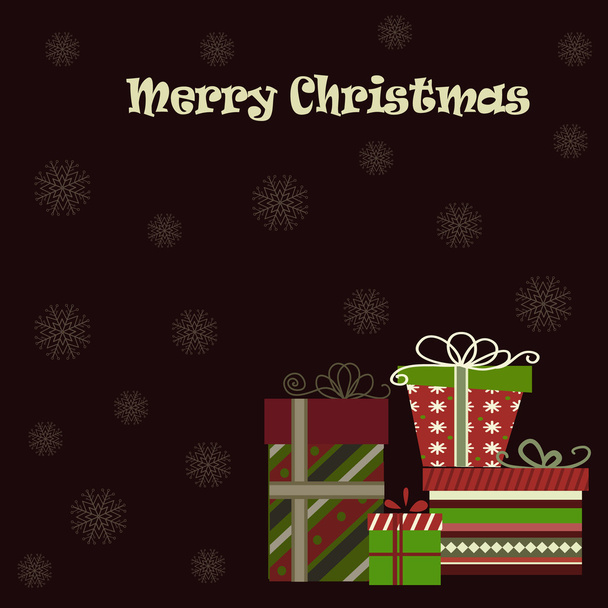 Meery Christmas background with gifts - Vektori, kuva