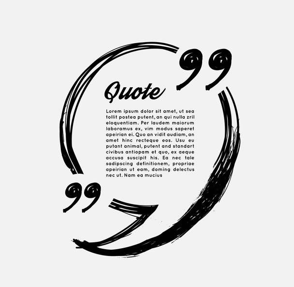 Drawn quotes and a frame - Vector, Image