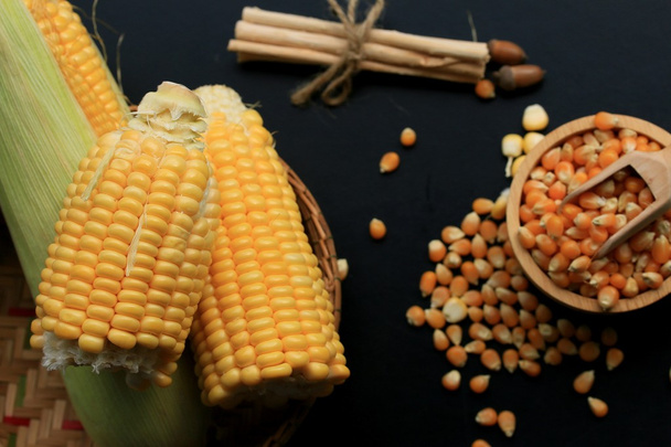 Кукуруза и сушеные семена
 - Фото, изображение