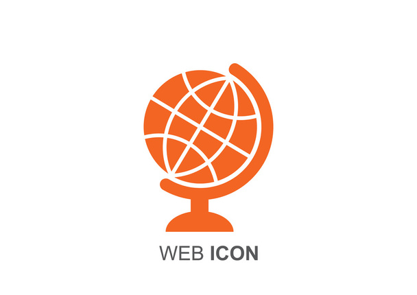 Simple globe web icon - Vector, imagen