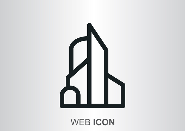 Big city simple web icon - Vector, imagen