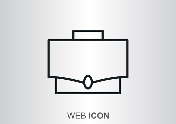 Simple briefcase web icon - Vector, Image