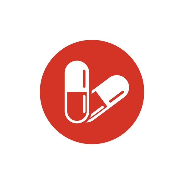 Medical pills web icon - Vektor, kép