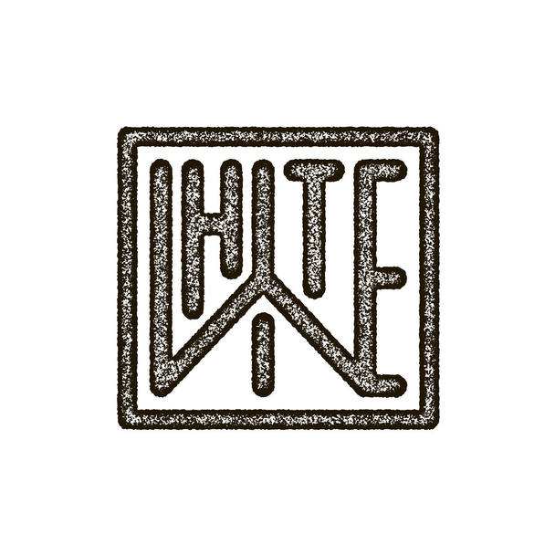 maqueta emblema de línea delgada blanco y negro
 - Vector, Imagen