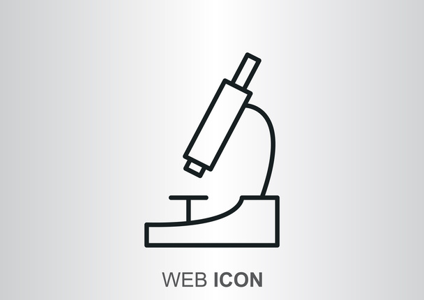 Microscope simple web icon - Vector, Imagen