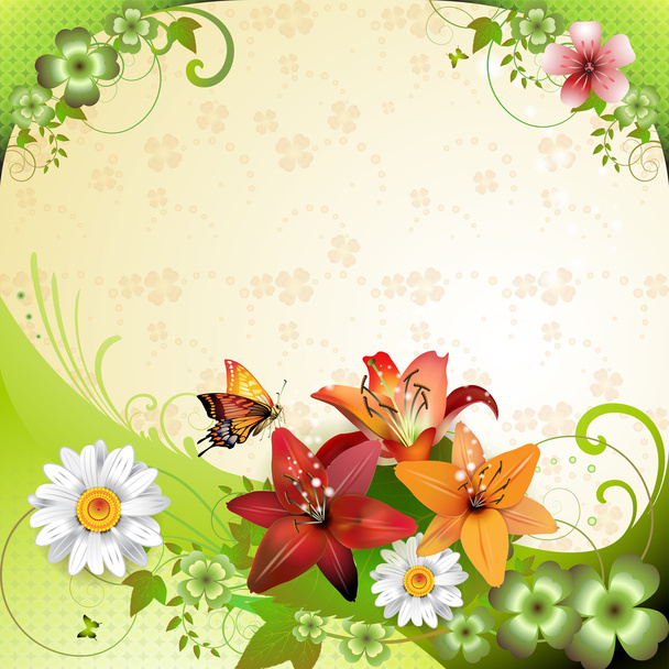 Springtime background - Vector, afbeelding