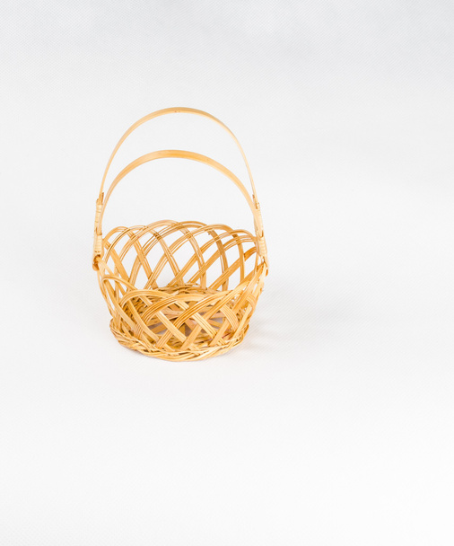 Wicker basket isolated on white - Photo, Image