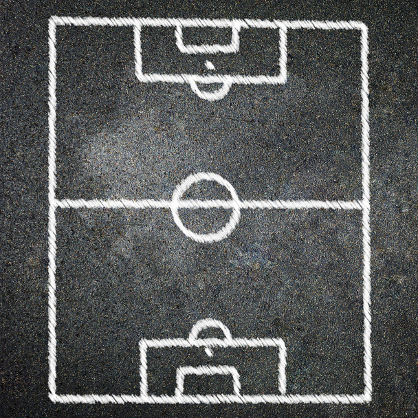Mecz piłki nożnej na tablicy - Zdjęcie, obraz