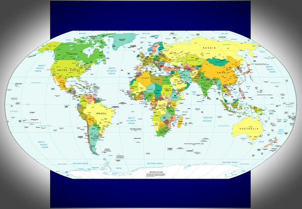 Maailman poliittinen jakautumiskartta
 - Valokuva, kuva