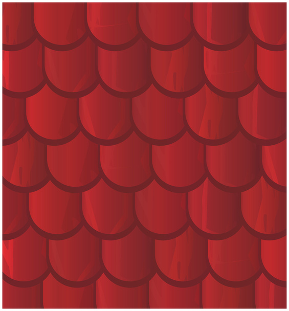 Vector texture illustration of Seamless red clay roof tiles, slate. - Vector, Image