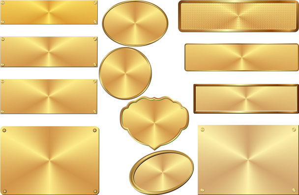 set of plaques - Vector, Image