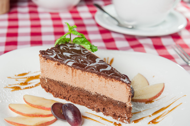 Meyve ile Çikolatalı Cheesecake - Fotoğraf, Görsel