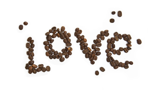coffee beans on a white background - Foto, Imagem