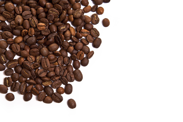 Coffee beans isolated on background with copyspace for text - Fotografie, Obrázek