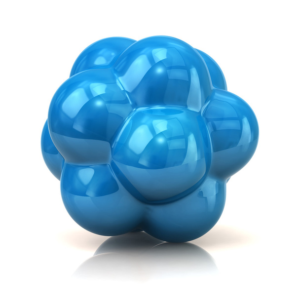 Blue atom, science symbol - Φωτογραφία, εικόνα
