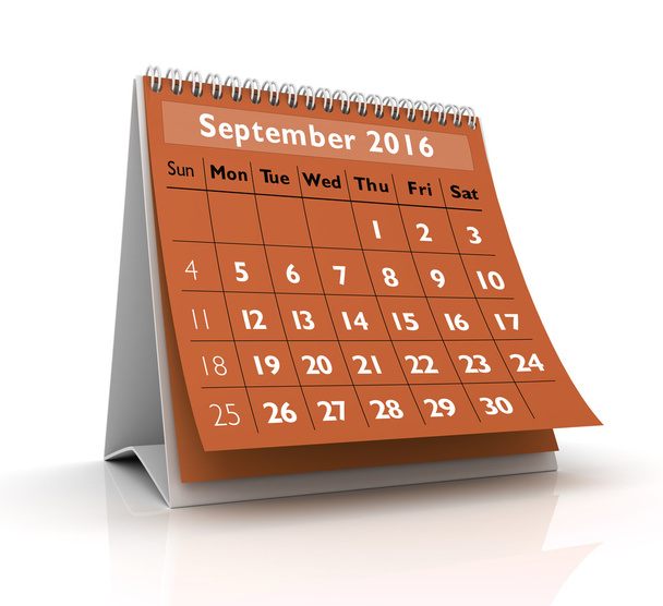 Calendário de setembro 2016
 - Foto, Imagem