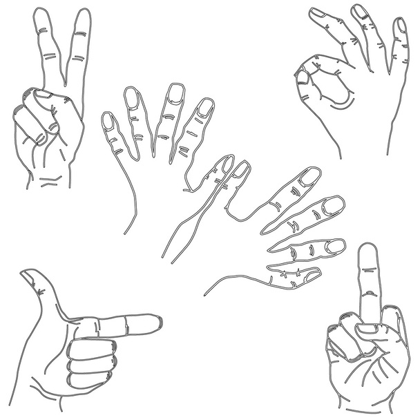 hand set - Vector, Image