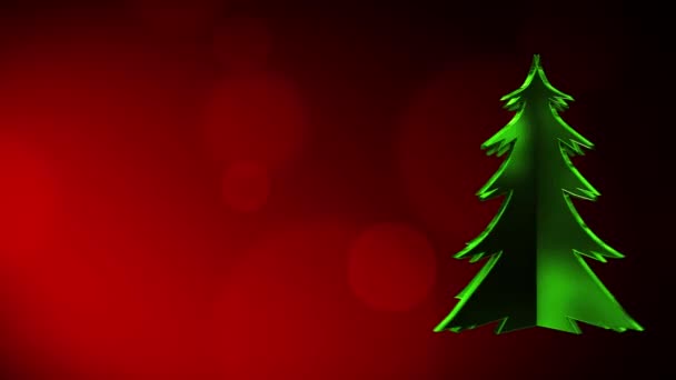 Neşeli Noel ağacı ve yeni yıl kırmızı arka plan - Video, Çekim
