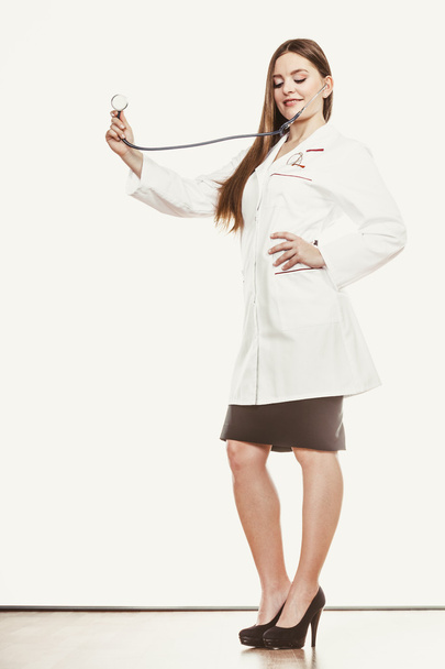 woman  doctor with stethoscope - Valokuva, kuva