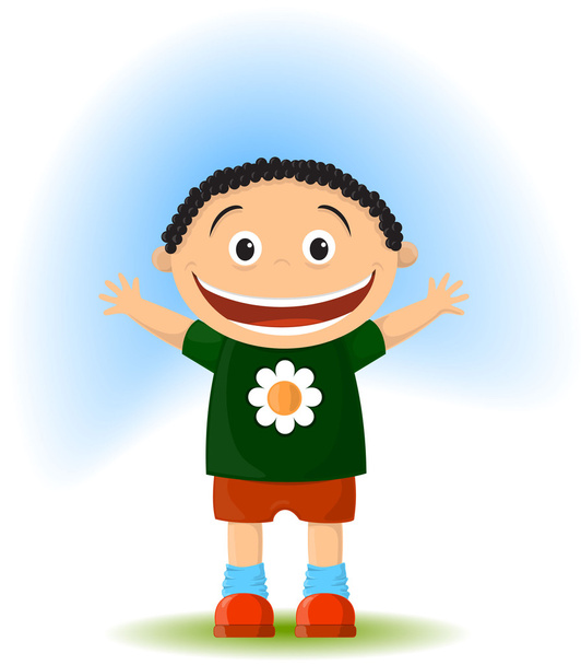 The cheerful child - Vetor, Imagem