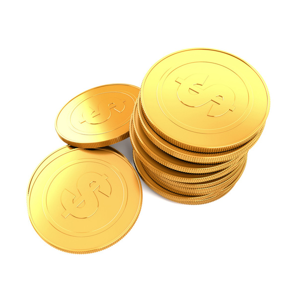 stapel van gouden munten - Foto, afbeelding