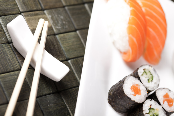 Sushi plate, close-up - Фото, изображение