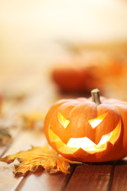 Halloween jack o' lantern background - Photo, Image
